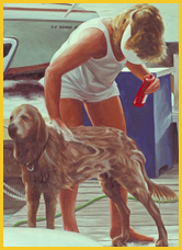 Girl Washing Dog